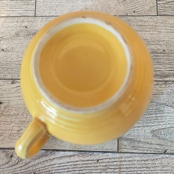 Homer Laughlin Teacup & Saucers CARNIVAL Dishes Lot Of 4 Yellow Cobalt Green - Picture 9 of 16